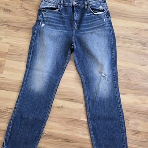 Silver Jeans High Rise Distressed Blue Denim